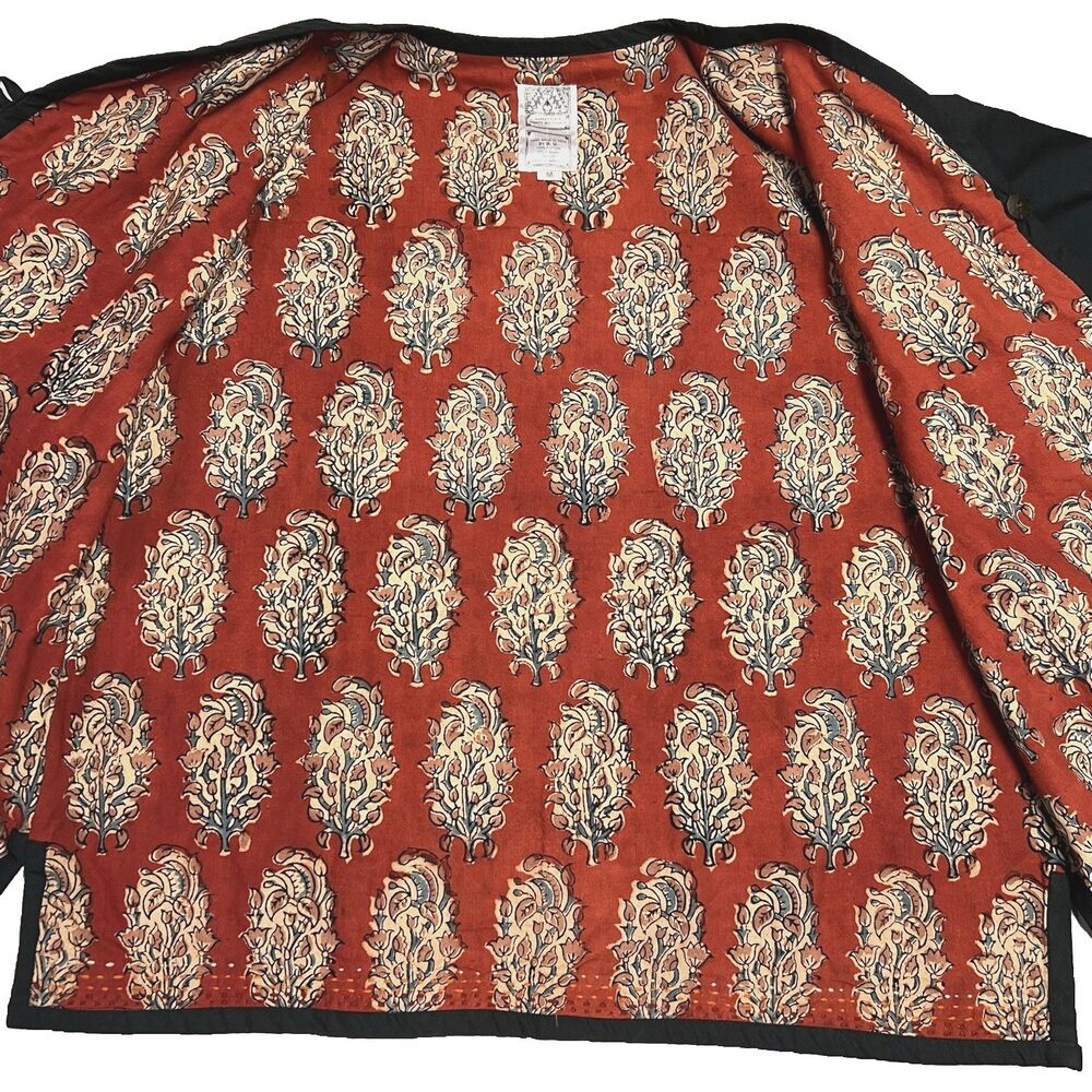 Market Place Cotton V-neck Embroidered Jacket Ethnic Boho Art to Wear Medium - Picture 12 of 16